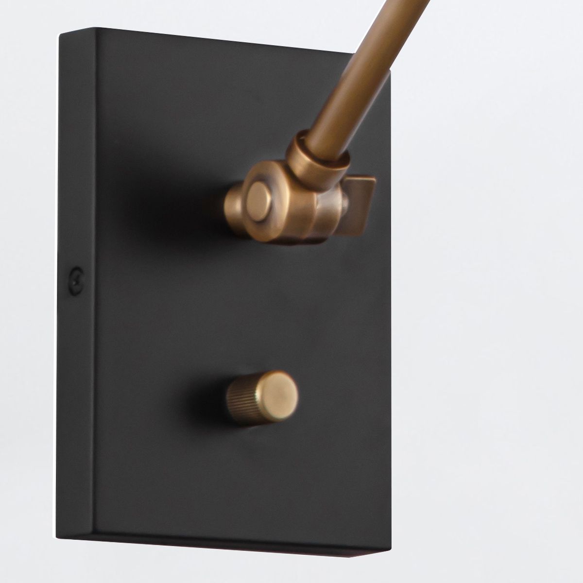 Quintiesse Brickell 1 Light Adjustable Wall Light - Matte Black