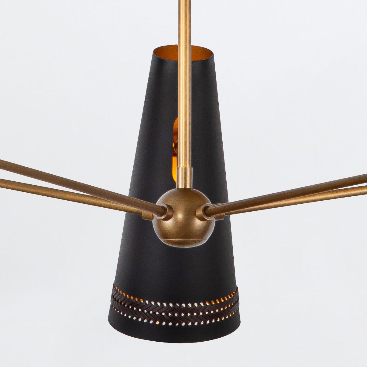 Quintiesse Brickell 5 Light Chandelier - Matte Black