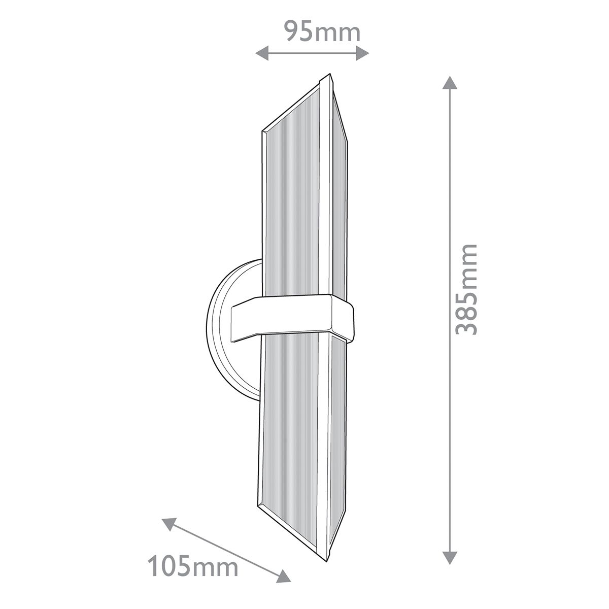 Quintiesse Cairo 2 Light Wall Light - Urban Bronze