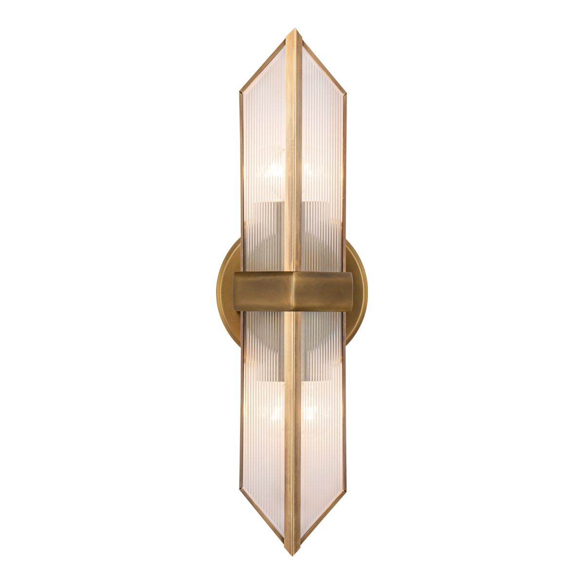 Quintiesse Cairo 2 Light Wall Light - Vintage Brass