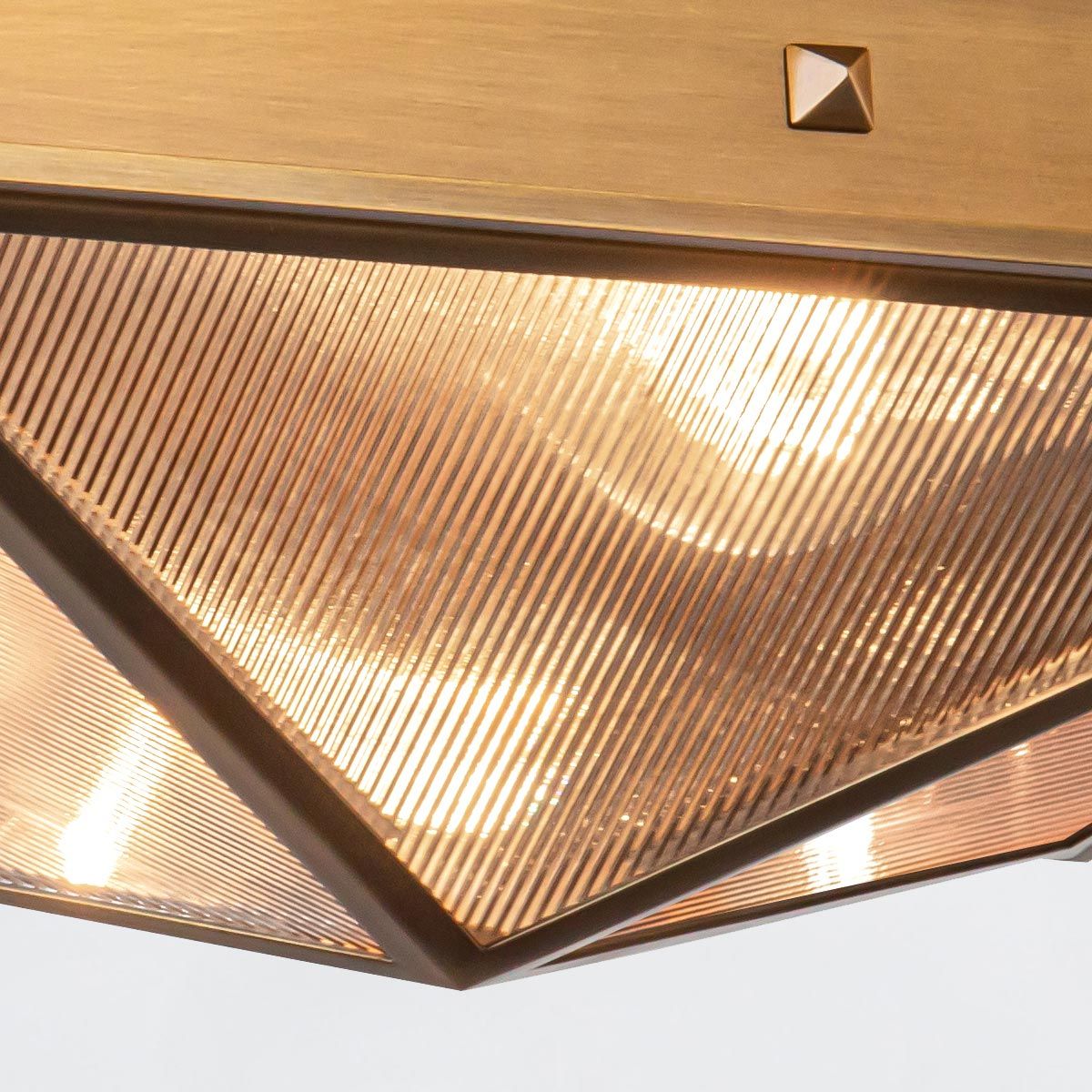 Quintiesse Cairo 2 Light Flush - Vintage Brass