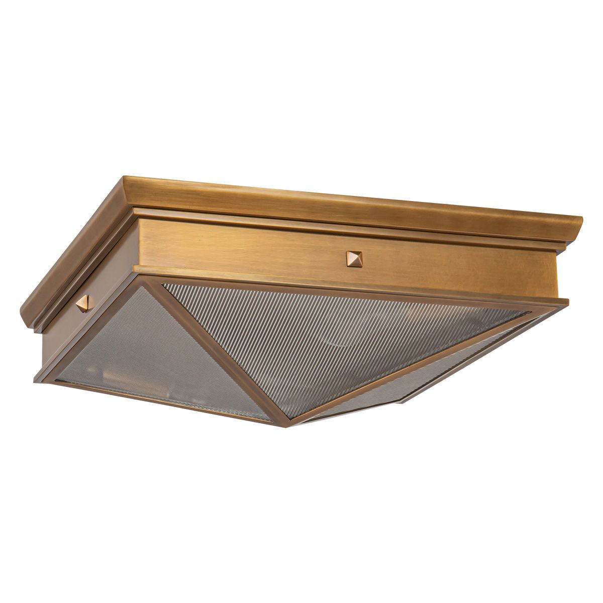 Quintiesse Cairo 2 Light Flush - Vintage Brass