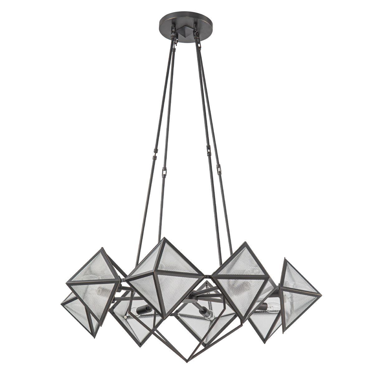 Quintiesse Cairo 8 Light Chandelier - Urban Bronze