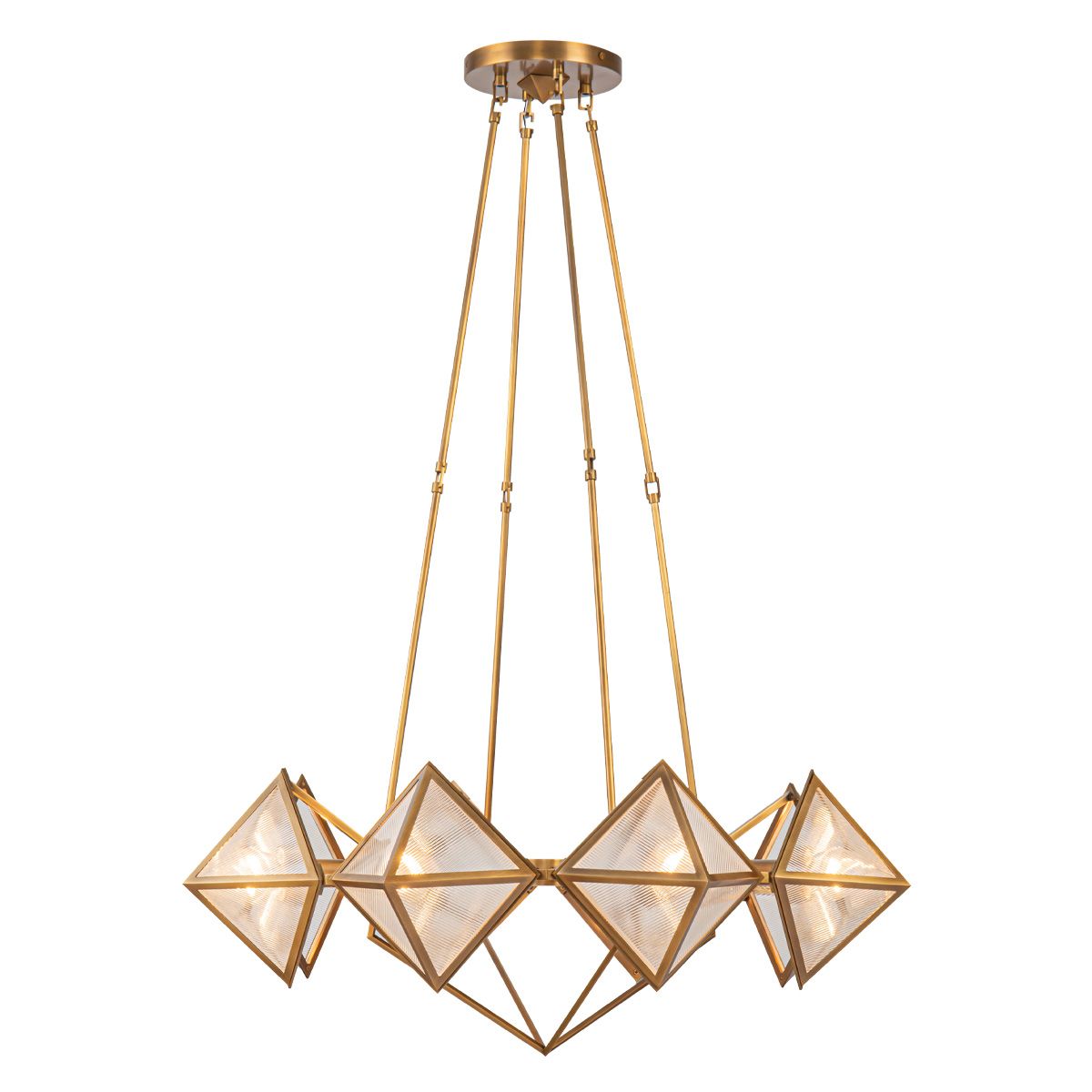 Quintiesse Cairo 8 Light Chandelier - Vintage Brass
