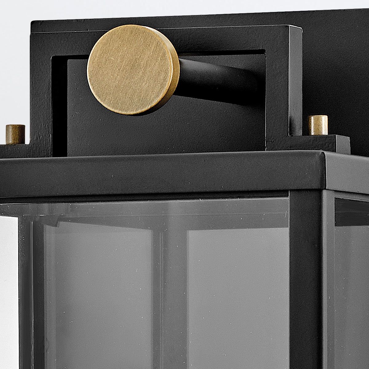 Quintiesse Catalina 1 Light Large Wall Lantern - Black with Burnished Bronze accents