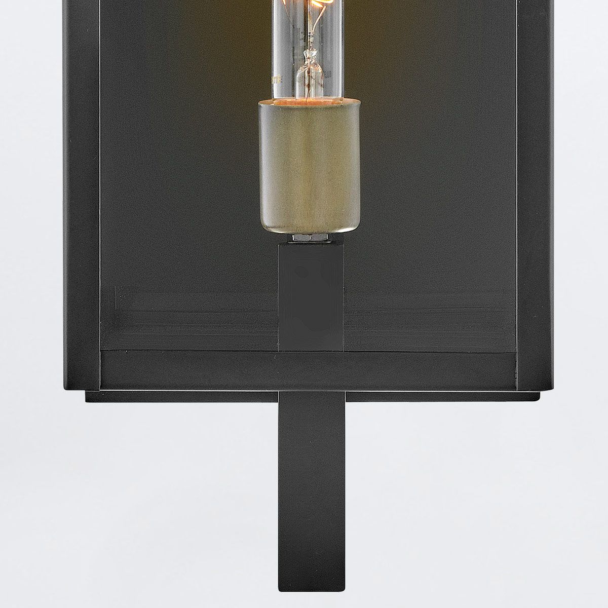 Quintiesse Catalina 1 Light Large Wall Lantern - Black with Burnished Bronze accents
