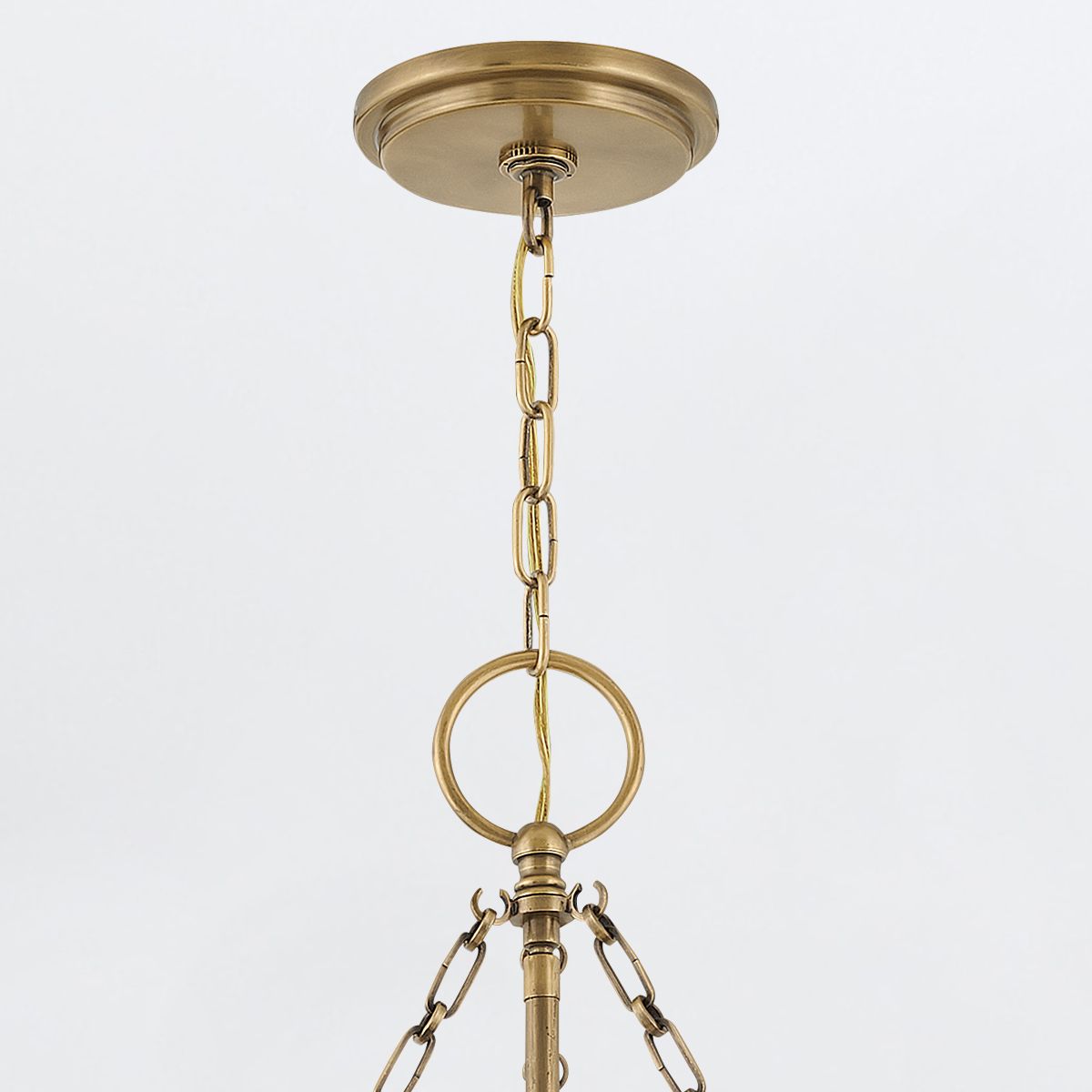 Quintiesse Chance 3 Light Pendant - Heritage Brass