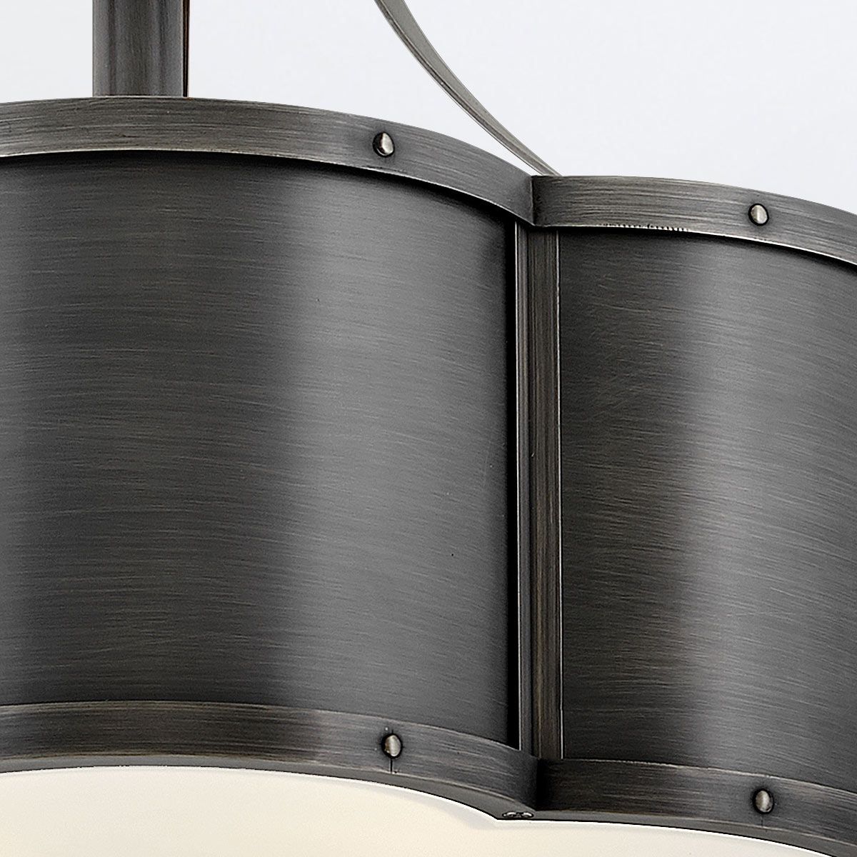 Quintiesse Chance 3 Light Medium Semi-Flush - Blackened Brass