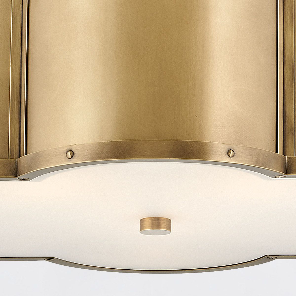 Quintiesse Chance 3 Light Medium Semi-Flush - Heritage Brass
