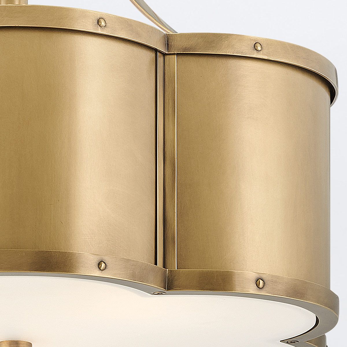 Quintiesse Chance 3 Light Medium Semi-Flush - Heritage Brass