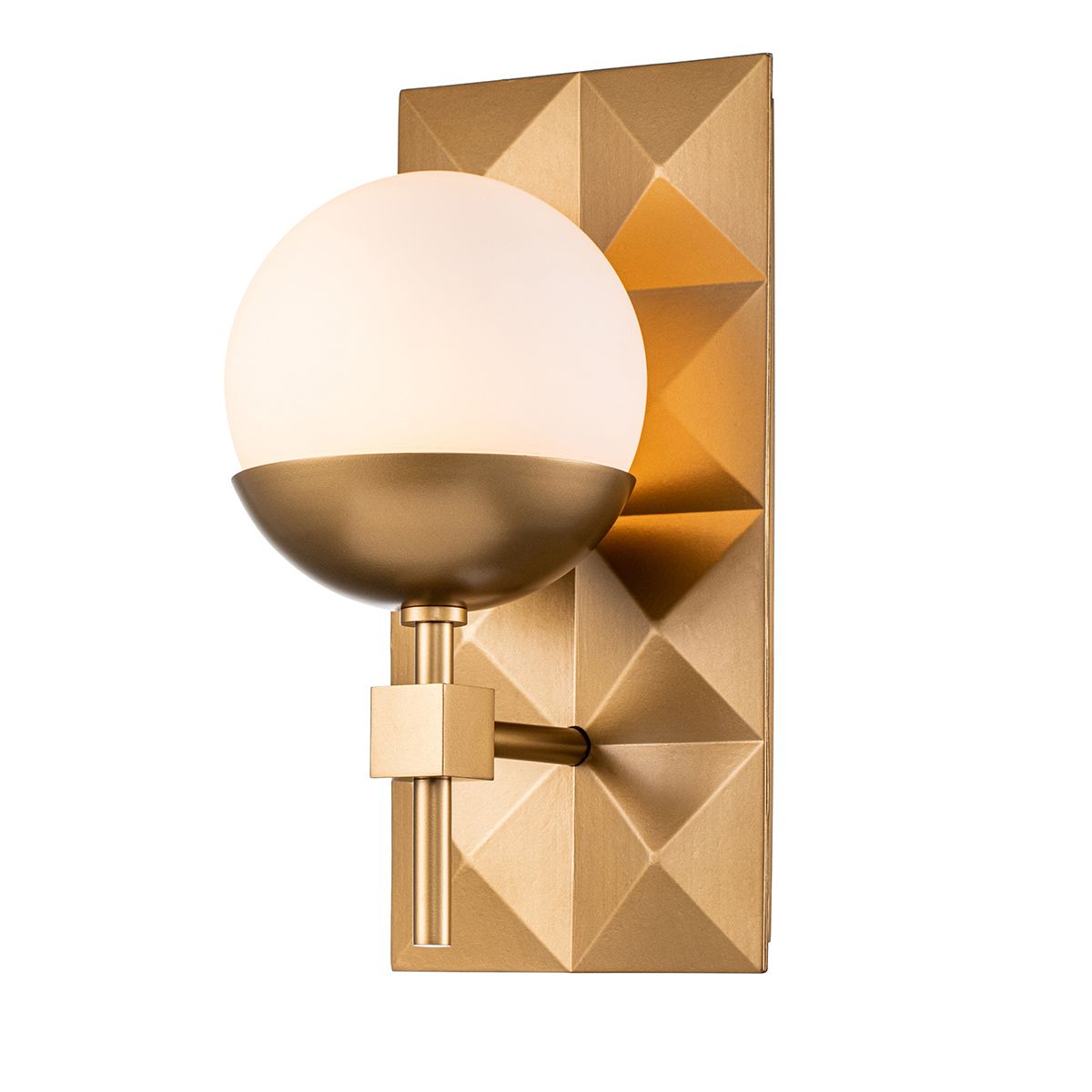 Quintiesse Deco 1 Light Wall Light - Lacquered Gold