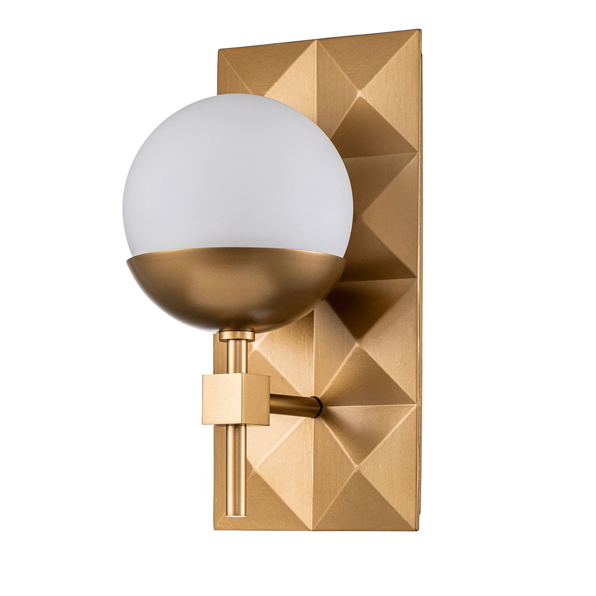 Quintiesse Deco 1 Light Wall Light - Lacquered Gold