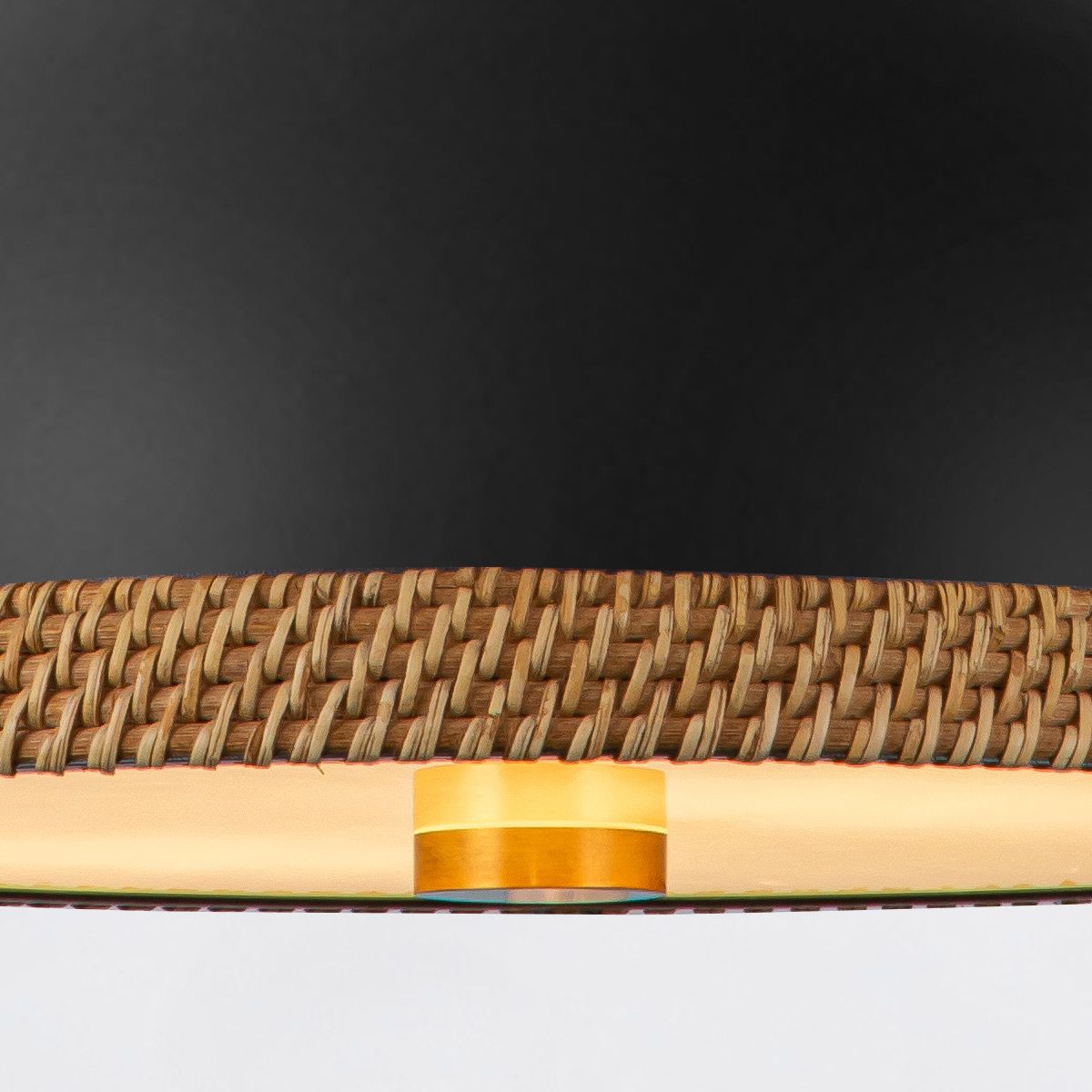 Quintiesse Doral 2 Light Pendant - Matte Black & Vintage Brass