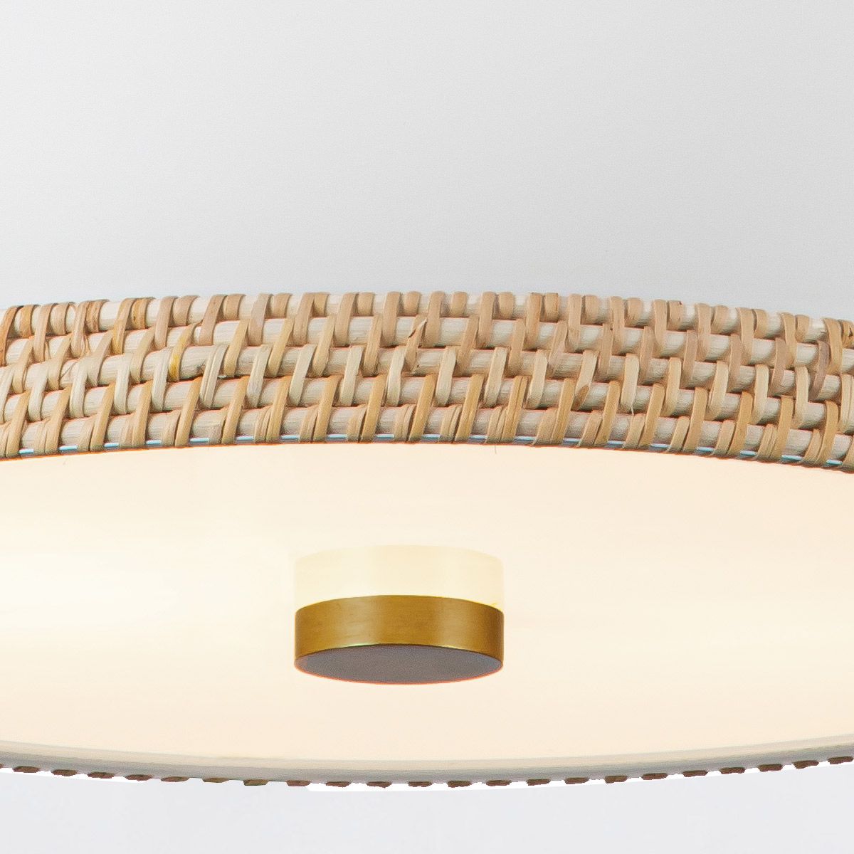 Quintiesse Doral 2 Light Pendant - Matte White & Vintage Brass