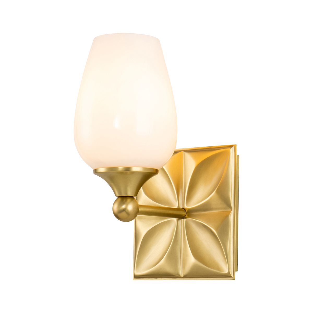 Quintiesse Epsilon 1 Light Wall Light - Aged Brass