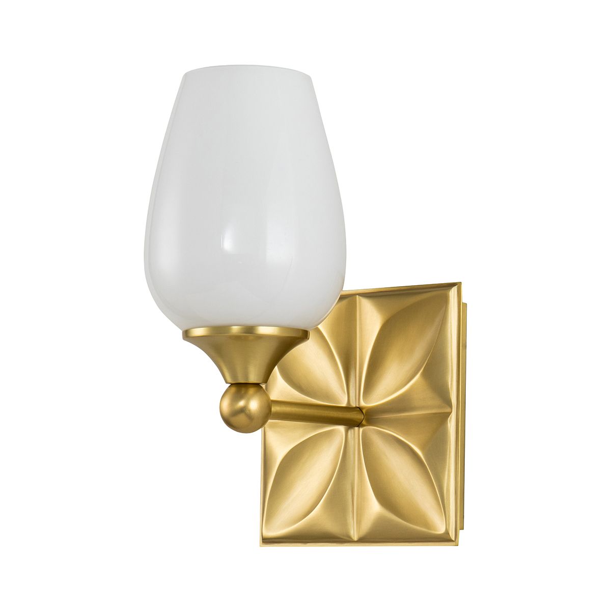 Quintiesse Epsilon 1 Light Wall Light - Aged Brass