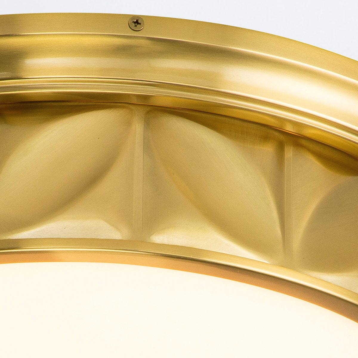 Quintiesse Epsilon 3 Light Ceiling Flush - Aged Brass