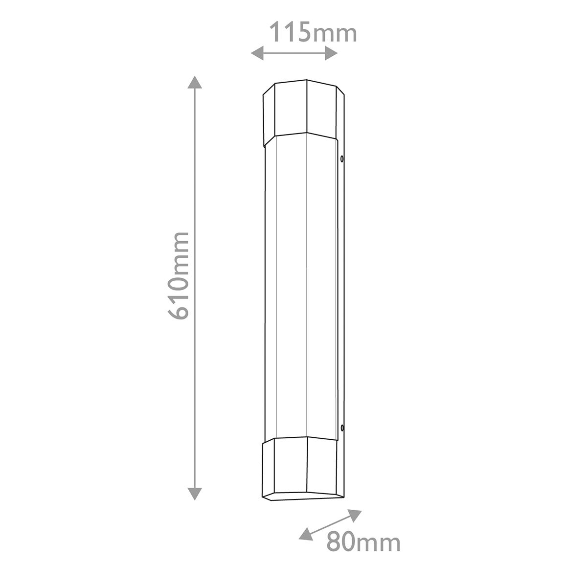 Quintiesse Facet Large LED Wall Light - Matte Black