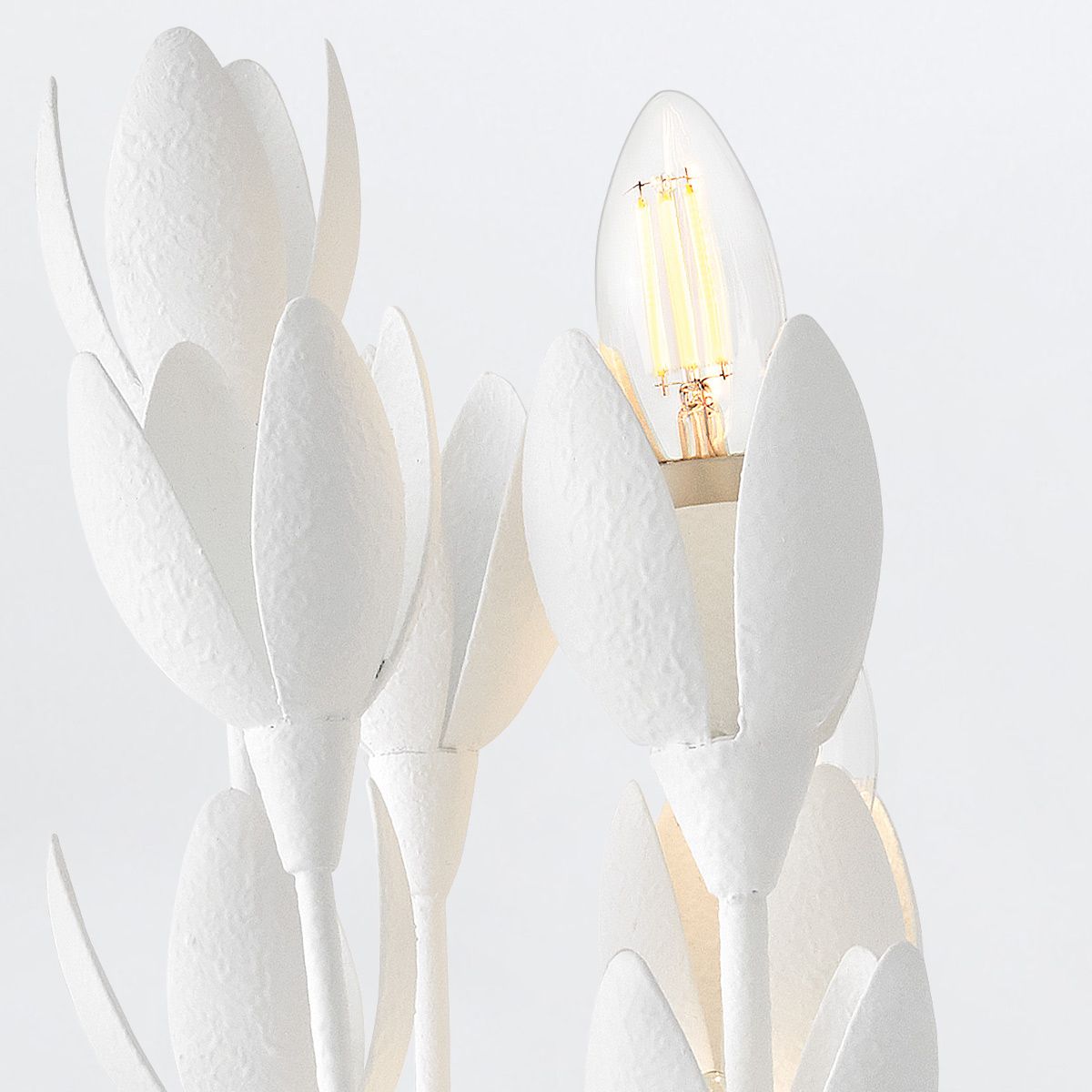 Quintiesse Flora 3 Light Wall Light - Textured Plaster