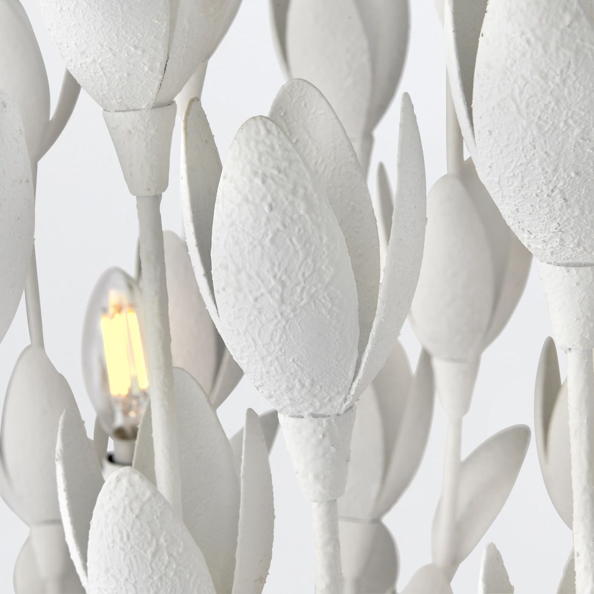 Quintiesse Flora0 10 Light Linear Chandelier - Textured Plaster