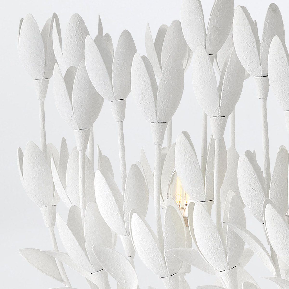 Quintiesse Flora0 10 Light Linear Chandelier - Textured Plaster