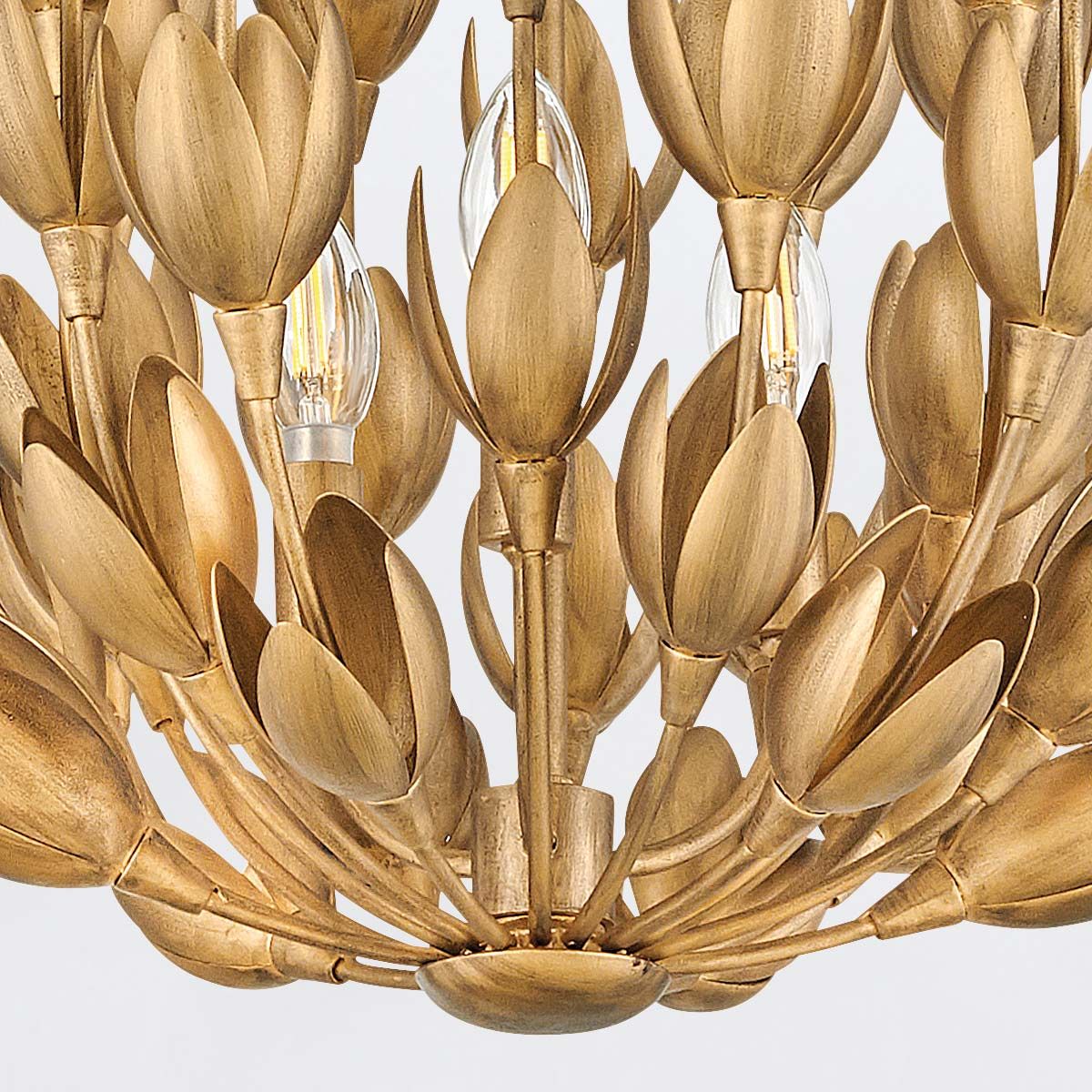 Quintiesse Flora 3 Light Duo-Mount Pendant - Burnished Gold