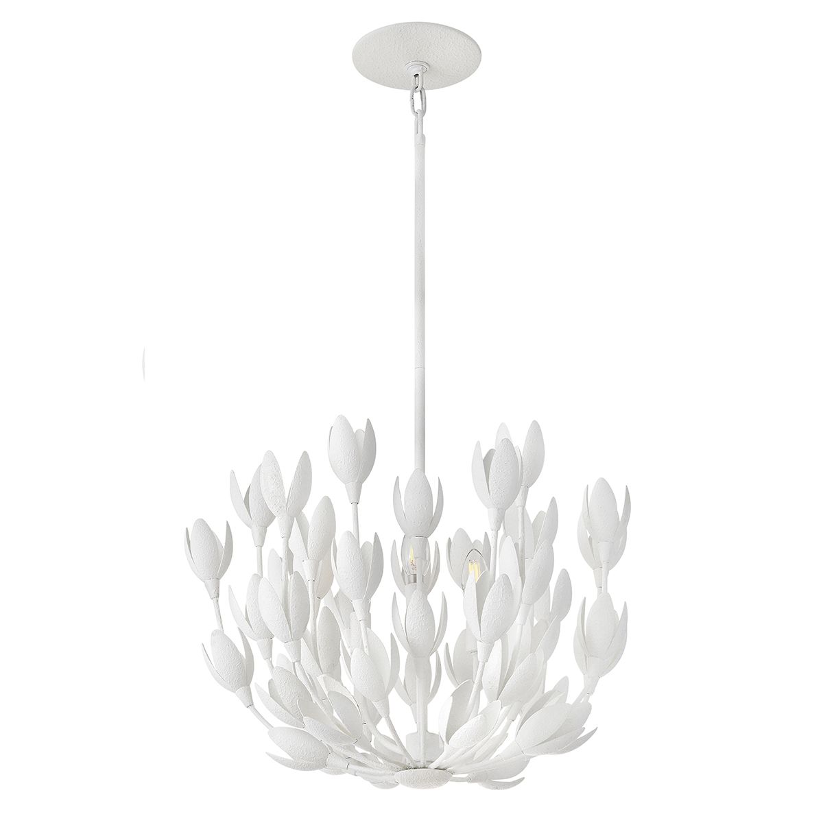 Quintiesse Flora 3 Light Duo-Mount Pendant - Textured Plaster