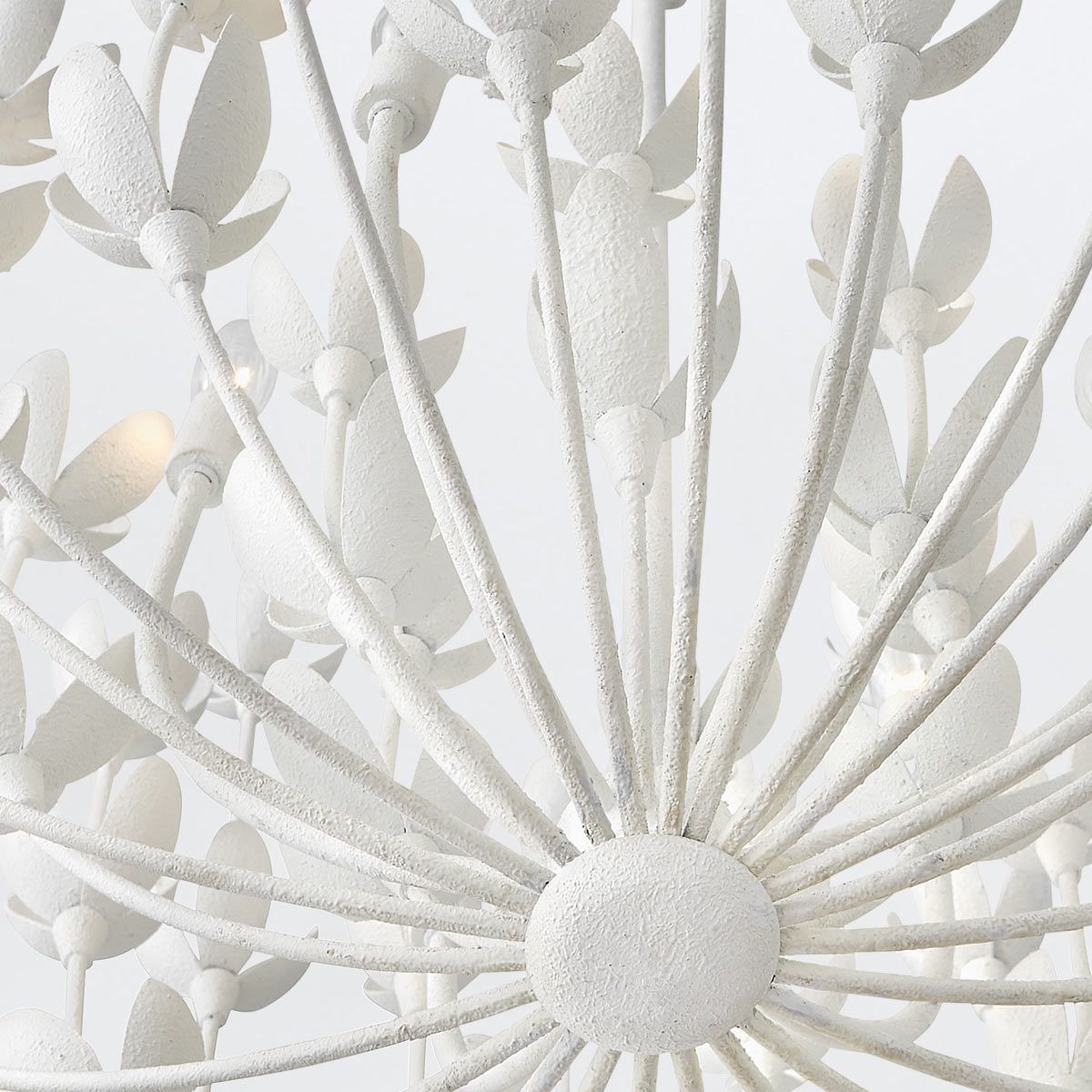 Quintiesse Flora 6 Light Chandelier - Textured Plaster