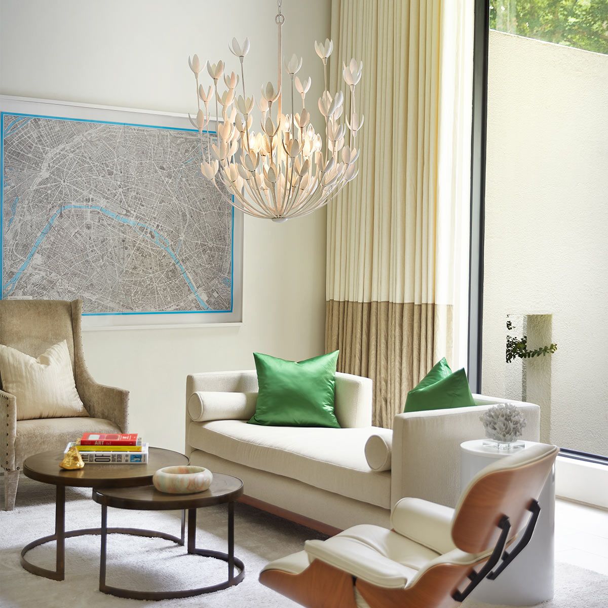 Quintiesse Flora 6 Light Chandelier - Textured Plaster