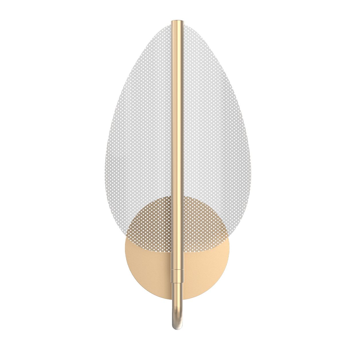 Quintiesse Floriana 1 Leaf LED Wall Light - Natural Brass