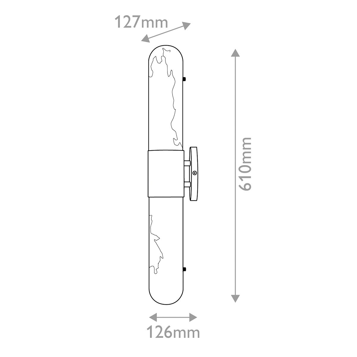Quintiesse Ibiza Large LED Wall Light - Black Oxide