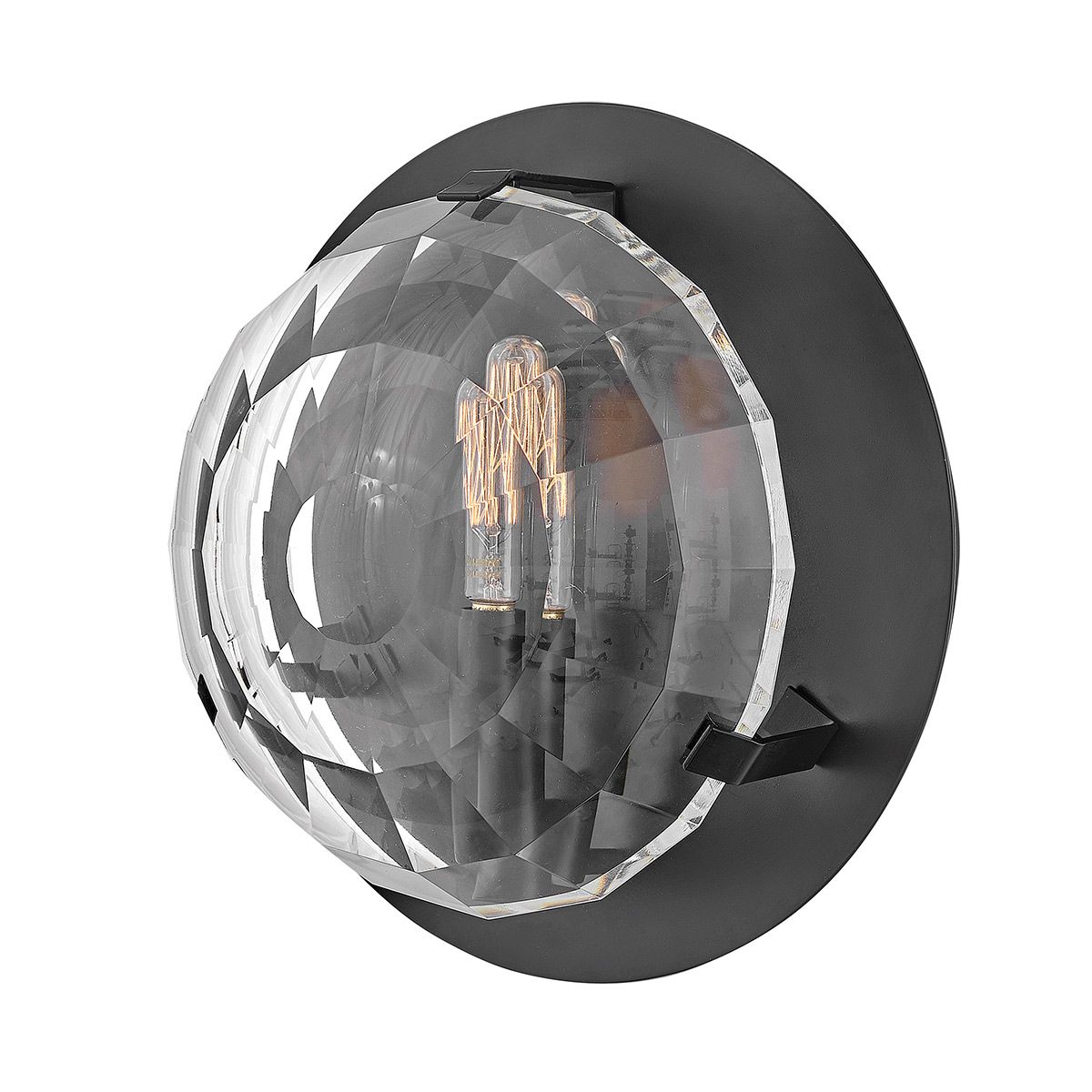 Quintiesse Leo 1 Light Wall Light - Black
