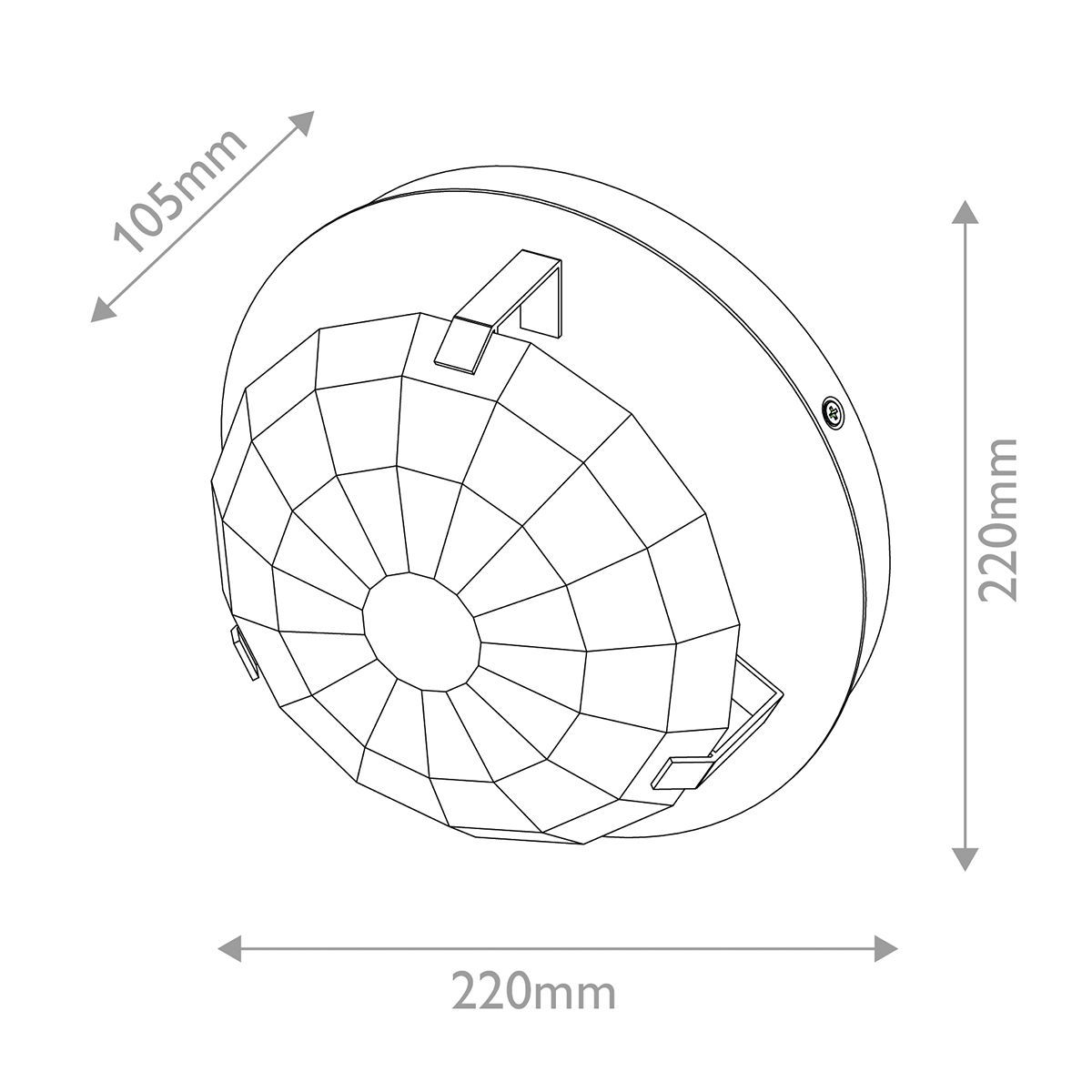 Quintiesse Leo 1 Light Wall Light - Black