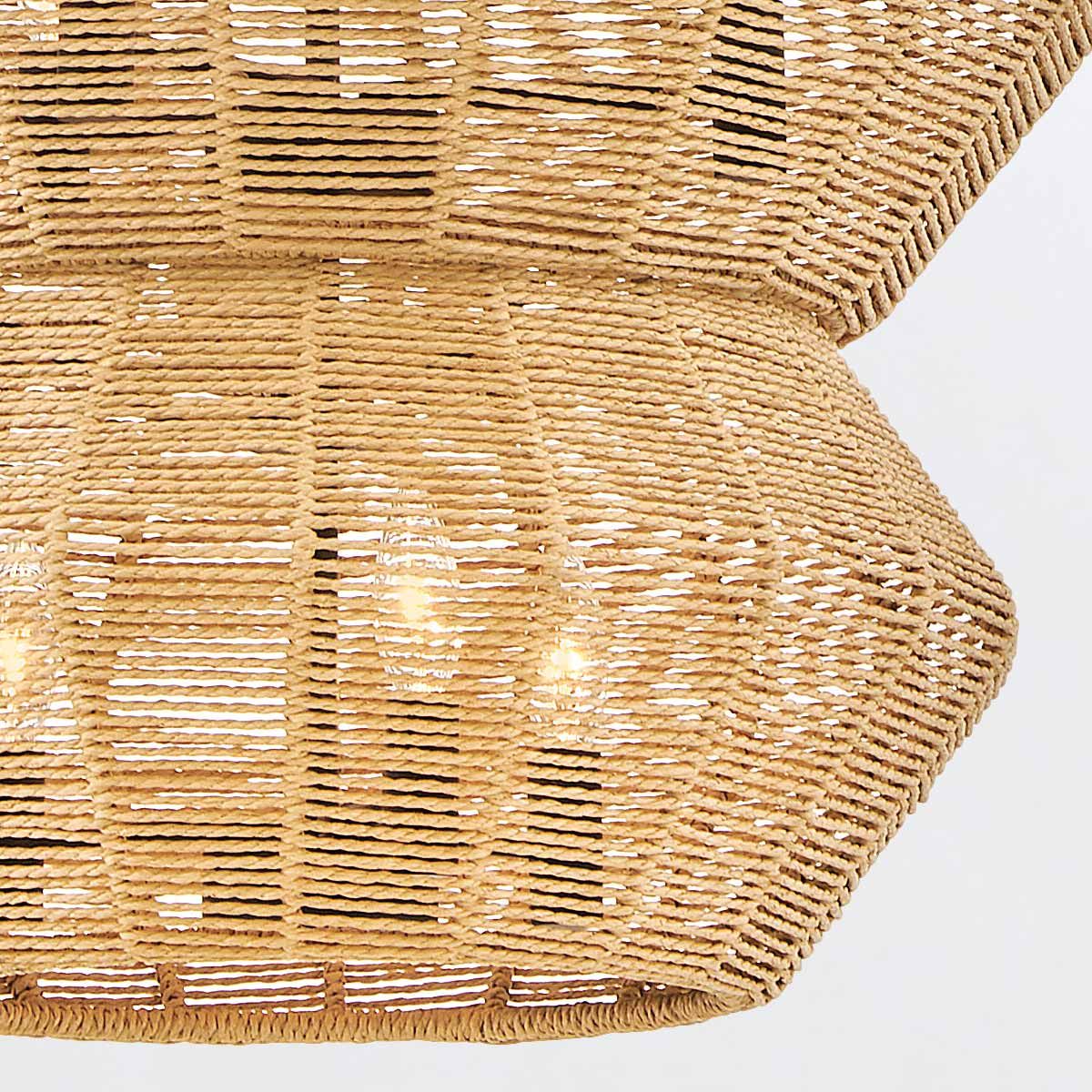 Quintiesse Luca 10 Light Multi Tier Chandelier - Black & Camel