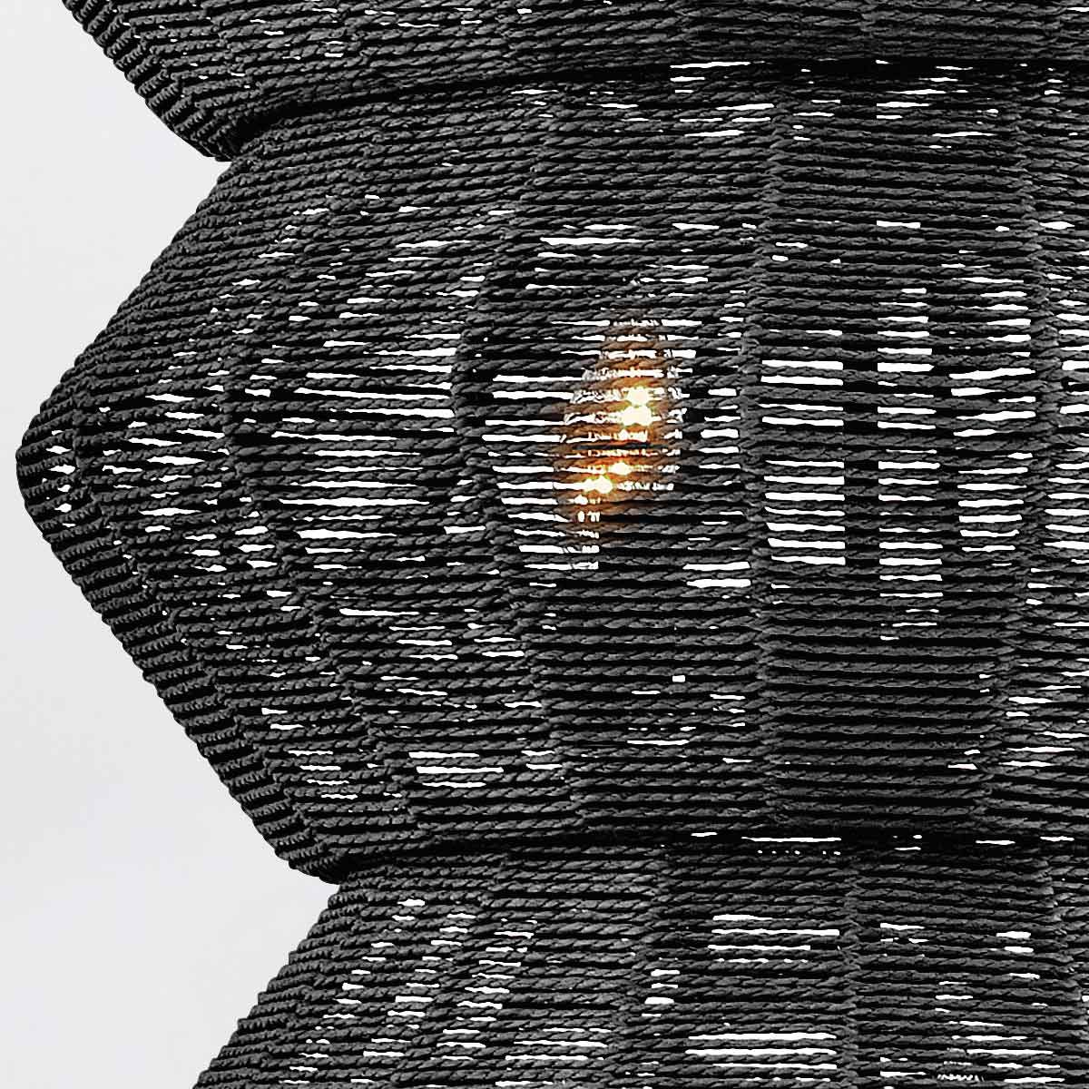 Quintiesse Luca 10 Light Multi Tier Chandelier - Black