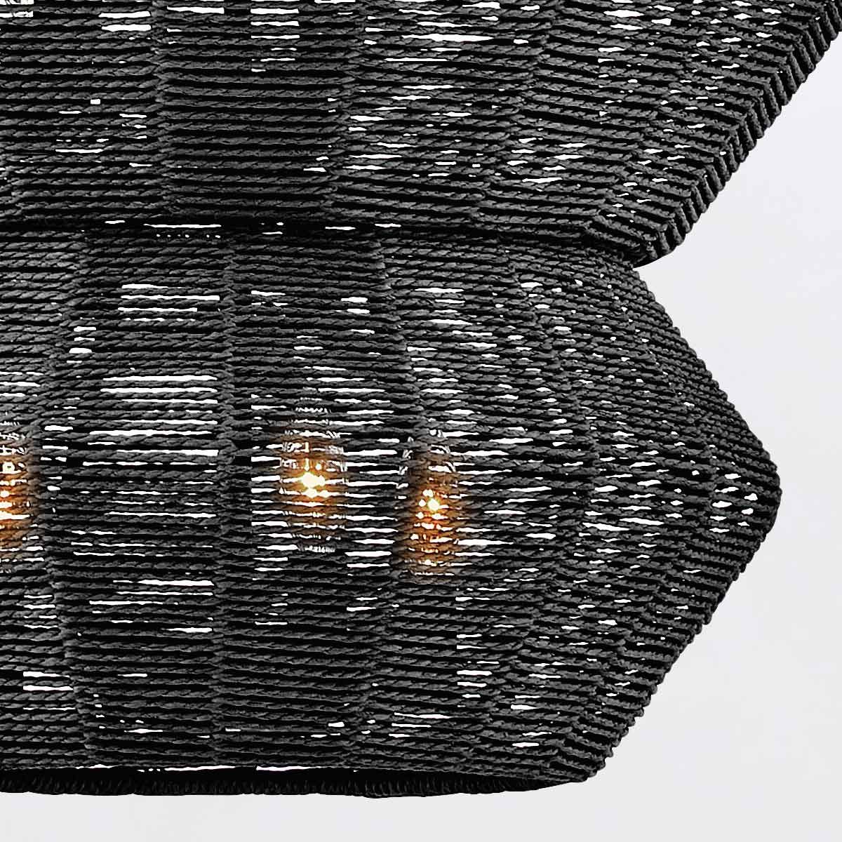 Quintiesse Luca 10 Light Multi Tier Chandelier - Black