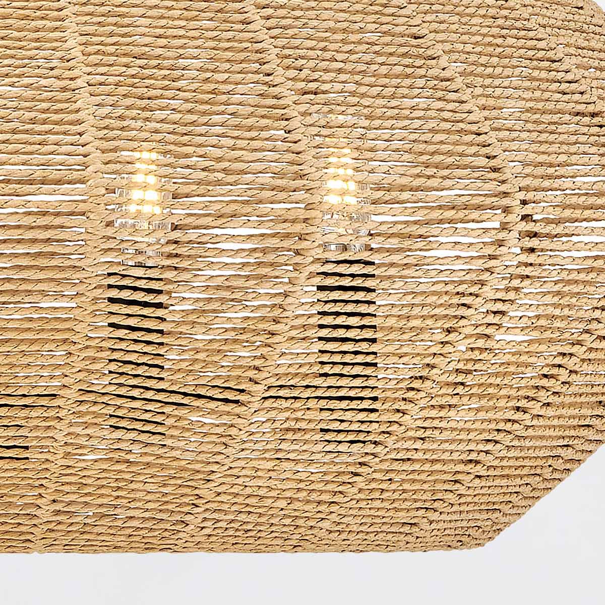 Quintiesse Luca 5 Light Duo-Mount Pendant - Black & Camel