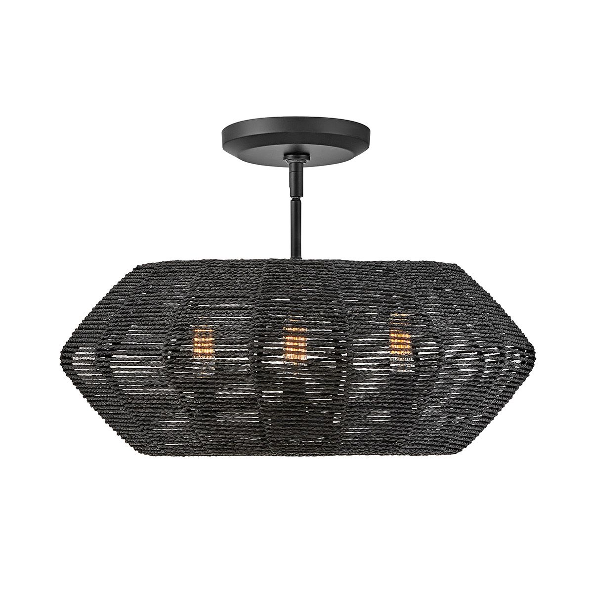 Quintiesse Luca 3 Light Duo-Mount Pendant - Black