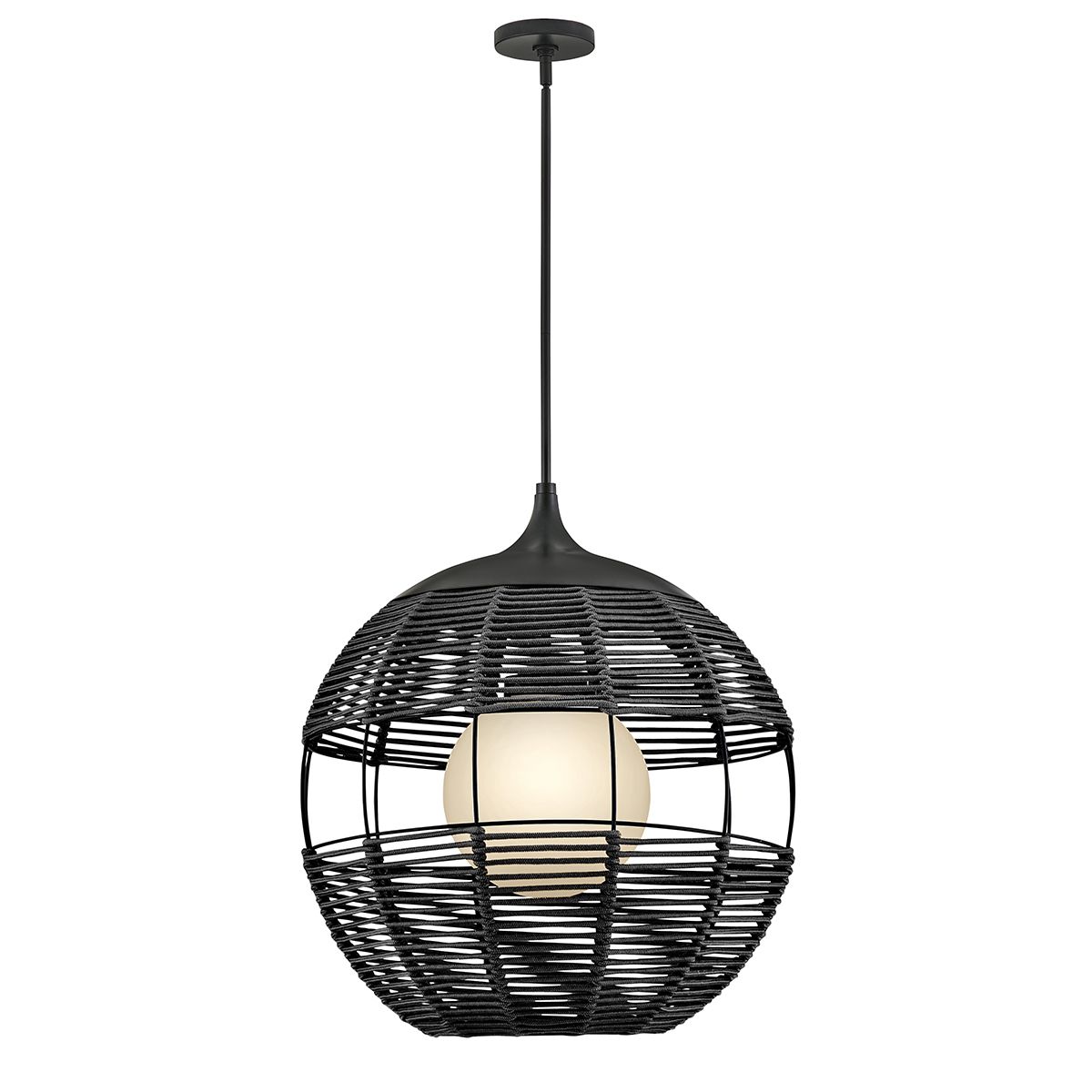 Quintiesse Maddox 1 Light Medium Outdoor Pendant - Black