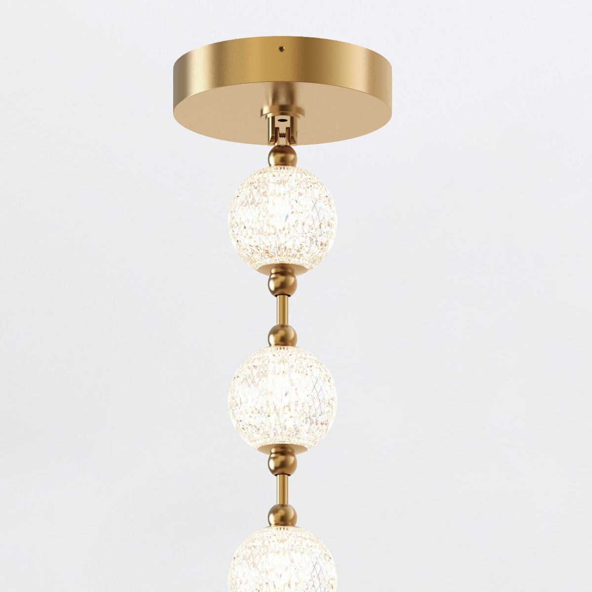 Quintiesse Marni 16 Head LED Pendant - Natural Brass