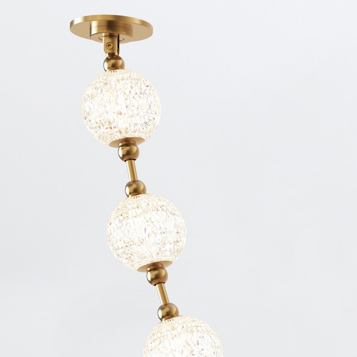 Quintiesse Marni 16 Head LED Pendant - Natural Brass