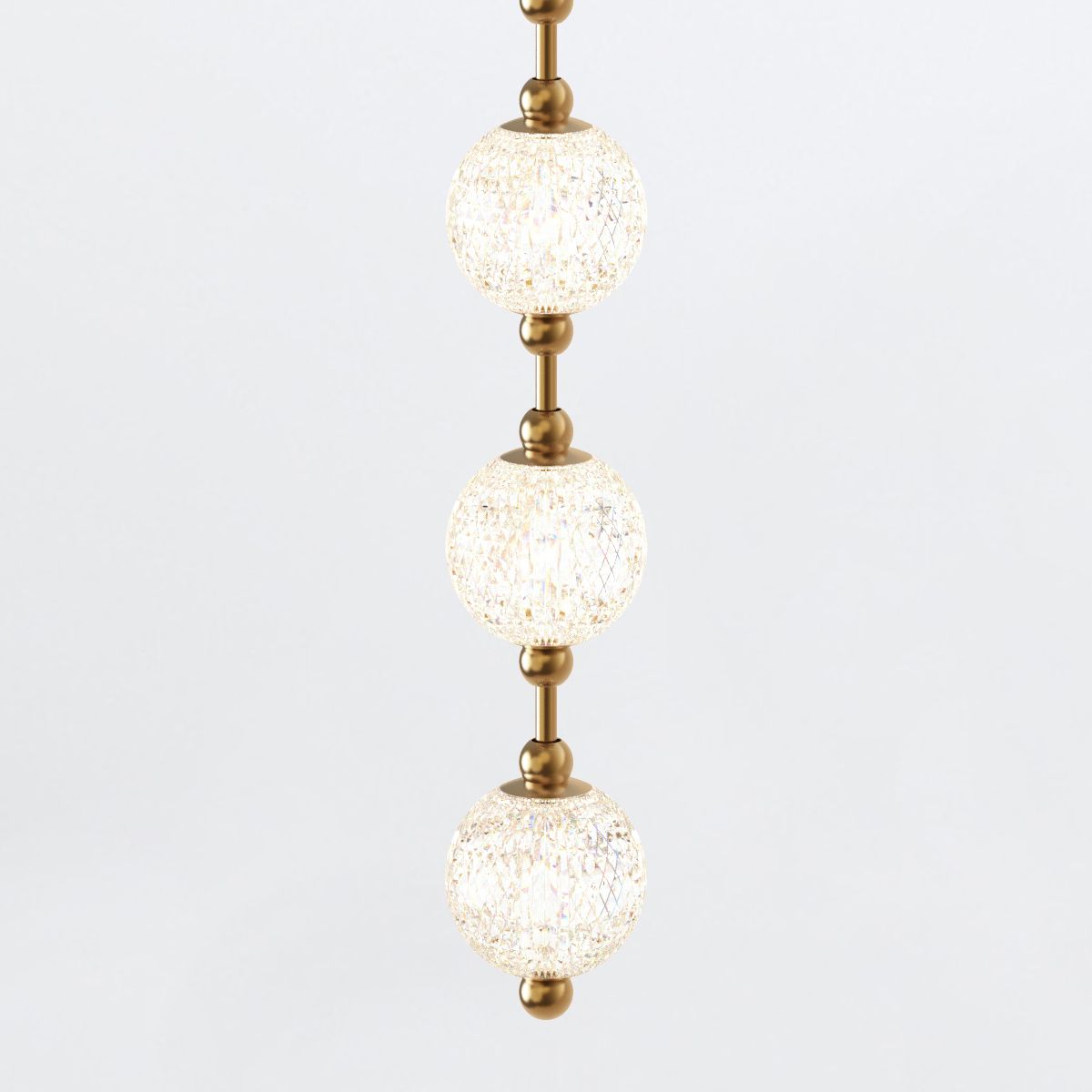 Quintiesse Marni 16 Head LED Pendant - Natural Brass