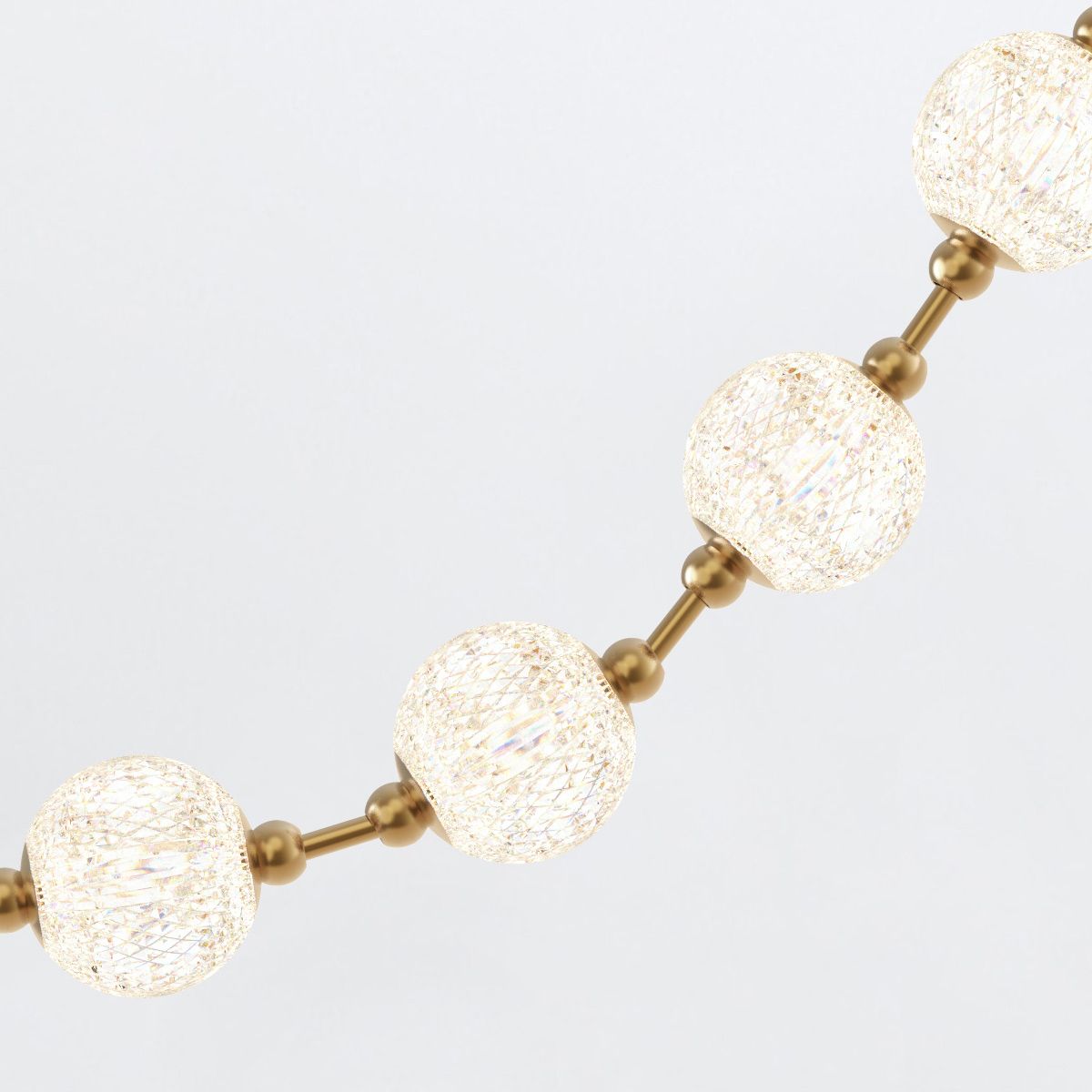 Quintiesse Marni 16 Head LED Pendant - Natural Brass