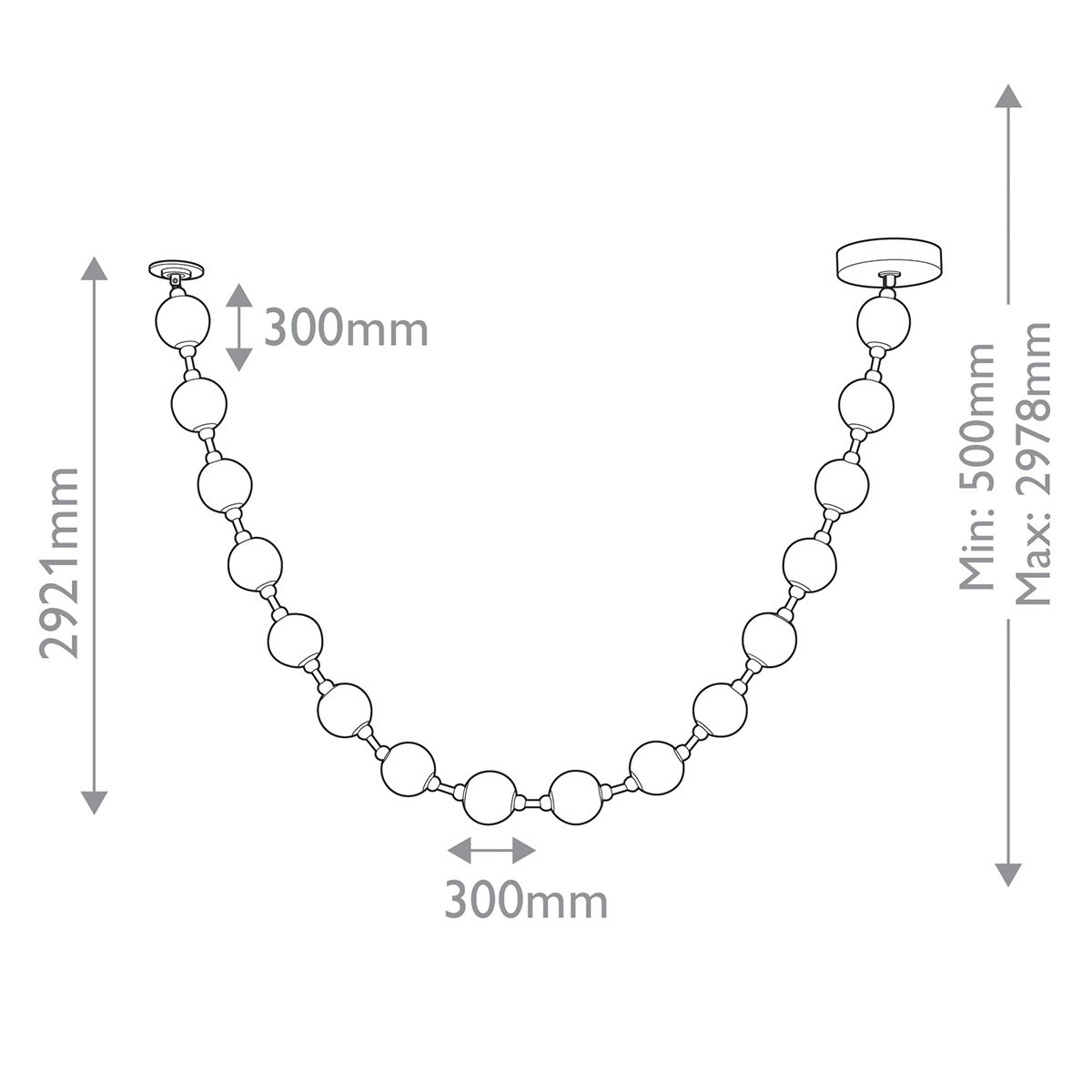 Quintiesse Marni 16 Head LED Pendant - Natural Brass