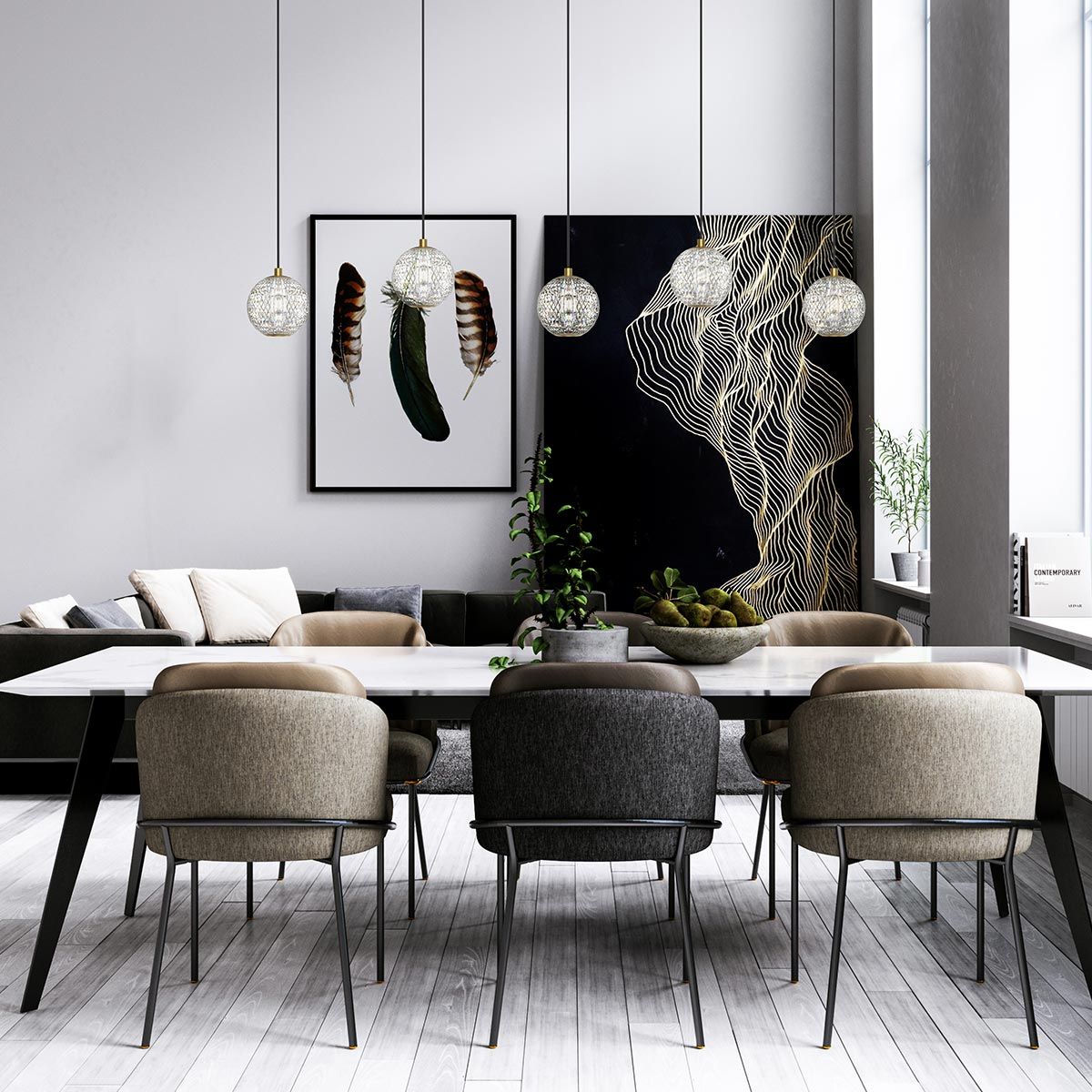 Quintiesse Marni Mini LED Pendant - Natural Brass