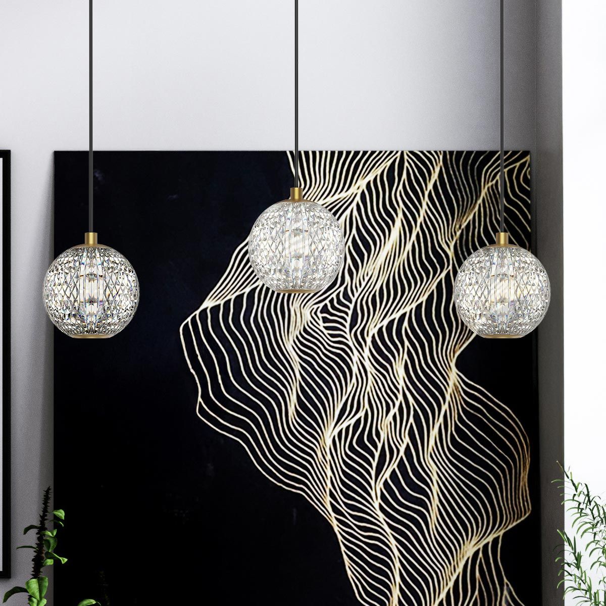 Quintiesse Marni Mini LED Pendant - Natural Brass
