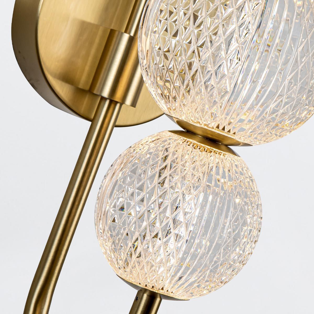 Quintiesse Marni 6 Head LED Wall Light - Natural Brass