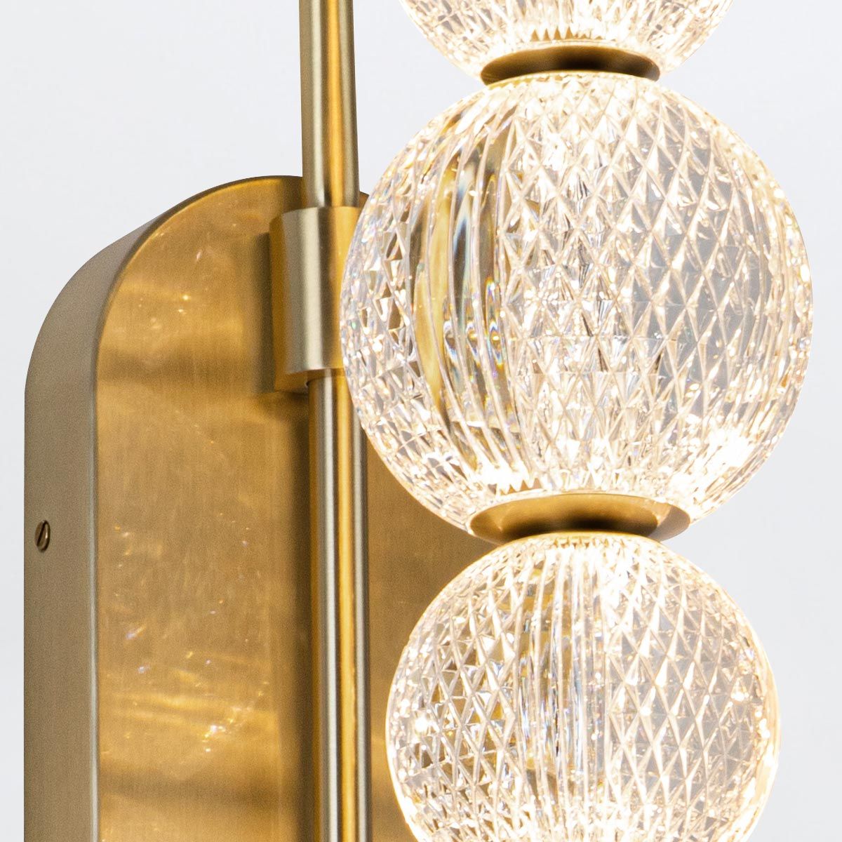 Quintiesse Marni 6 Head LED Wall Light - Natural Brass