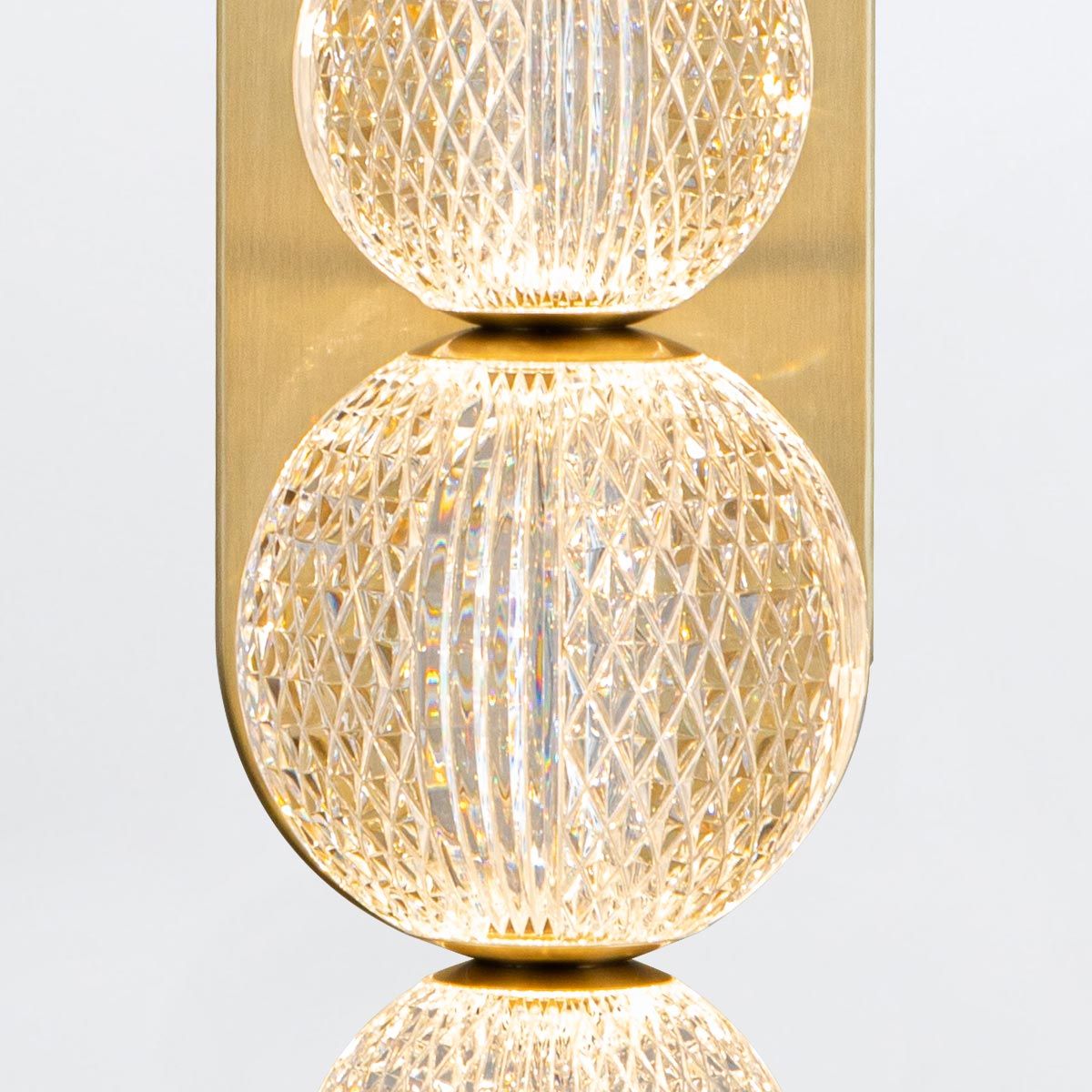 Quintiesse Marni 6 Head LED Wall Light - Natural Brass