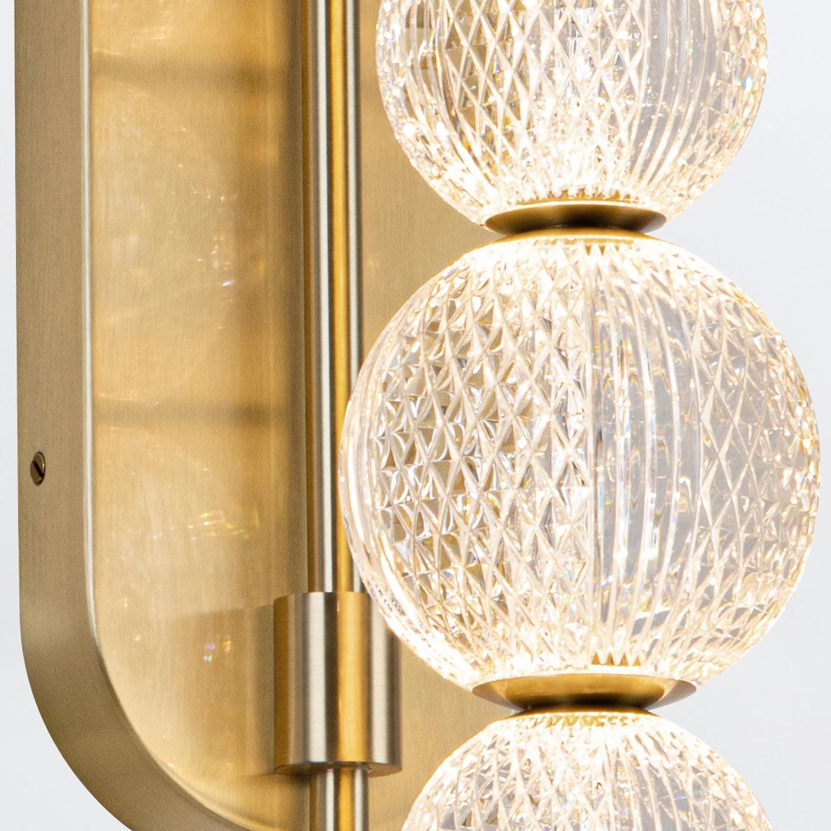 Quintiesse Marni 6 Head LED Wall Light - Natural Brass